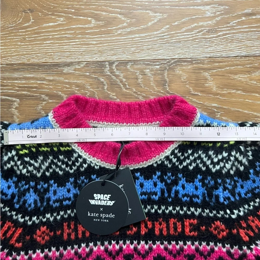 Space Invaders X Kate Spade Alpaca Fair Isle Sweater size Small